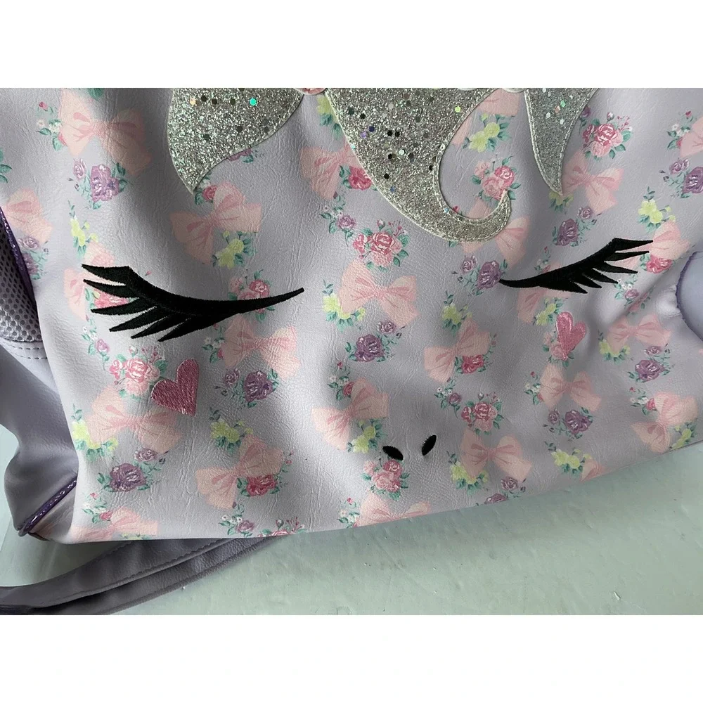 OMG Accessories Unicorn Duffle Bag Floral Glitter Tiara Lavender Kids Travel Bag